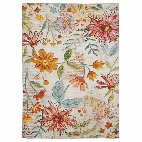 Linon Home Decor RUG DAYTON IVY/PNK 5ftX7ft RUGACEOW447